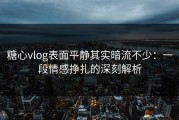 糖心vlog表面平静其实暗流不少：一段情感挣扎的深刻解析
