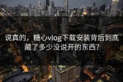 说真的，糖心vlog下载安装背后到底藏了多少没说开的东西？