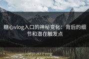 糖心vlog入口的神秘变化：背后的细节和潜在触发点