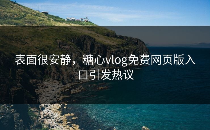 表面很安静，糖心vlog免费网页版入口引发热议